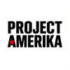 Black text 'PROJECT AMERIKA' with a red star on a white background